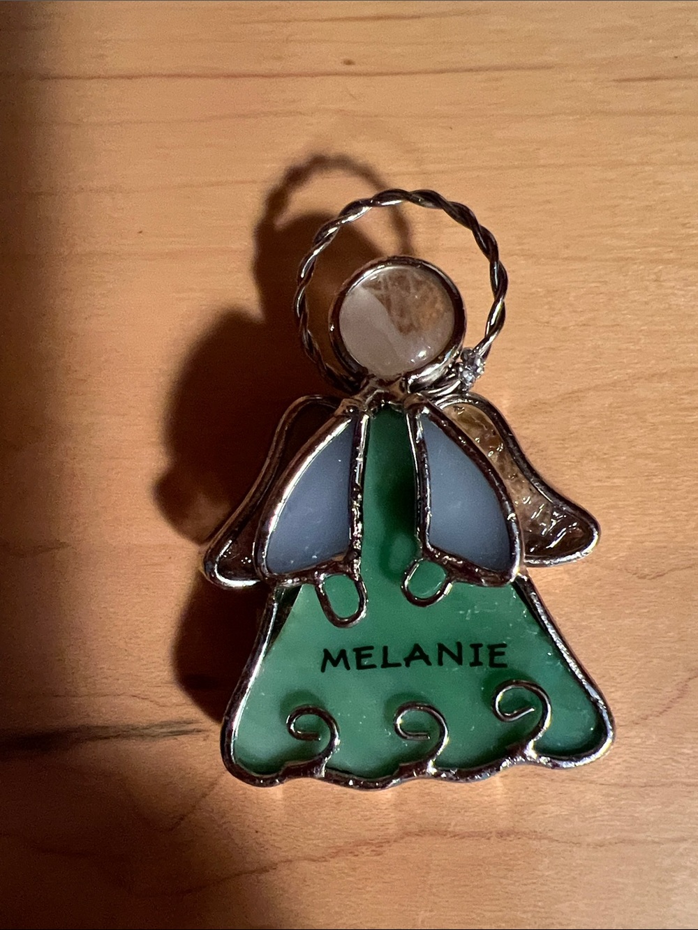 NEW Personalized Green Angel  'Melanie' sun catcher
